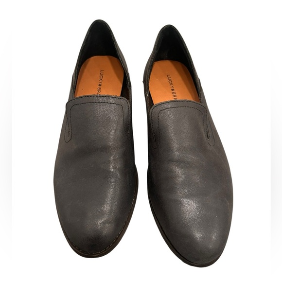 Lucky Brand Shoes - Lucky Brand Women's Kelsie Leather Loafer Flats Dark Gray Size 8.5
